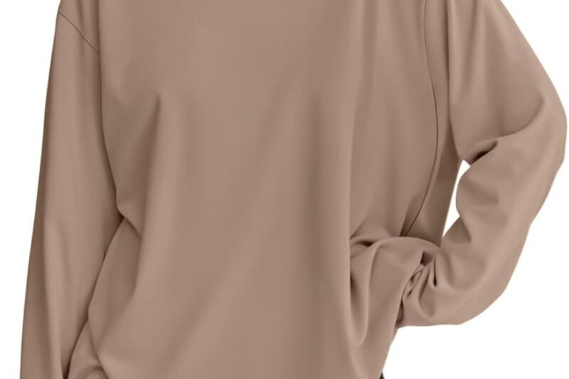 Trendy Queen Womens Oversized Long Sleeve T Shirts 2025 Basic Crewneck Tee Fall Tops Casual Workout Y2K Clothes