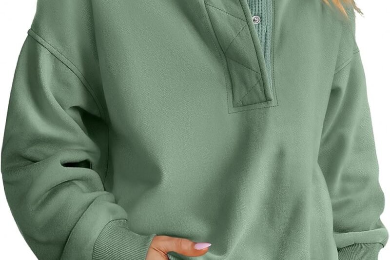 ANRABESS Womens Oversized Sweatshirt Long Sleeve Henley Pullover Tops 2025 Fall Casual Button Loose Fit Teens Fashion Outfits