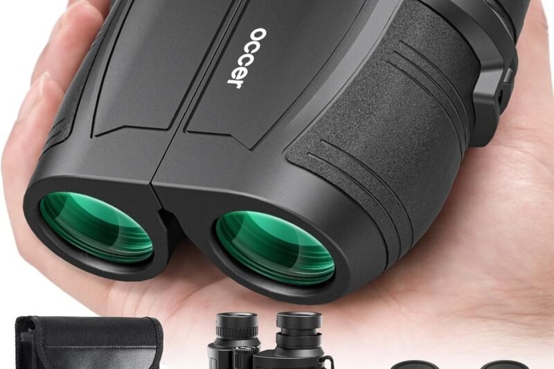 Occer 12×32 Compact Binoculars for Adults High Powered, Large Eyepiece Binocular for Kids – Easy Focus Binoculars for Bird Watching,Cruise Ship, Hunting,Travel,Sightseeing